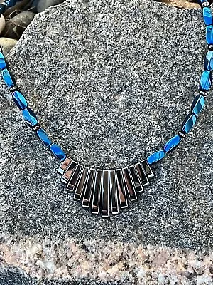 $48.99 • Buy Women’s Magnetic Blue Hematite Necklace 13 Ps Fan Strong Clasp