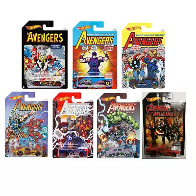 Hot Wheels Set Of 7 Avengers Cars Vehicles Mattel • £29.99