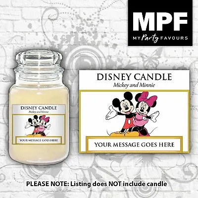 Personalised Disney Candle Label Mickey And Minnie - Sticker - Birthday Gift • $3.11