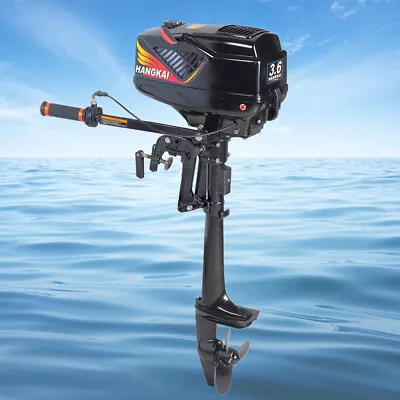 £169 • Buy HANGKAI 2 Stroke 3.6HP Heavy Duty Outboard Motor Engine Water Cooling CDI System