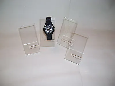 £13.99 • Buy Pack Of 10 Watch Holder Display Stands In Clear Acrylic