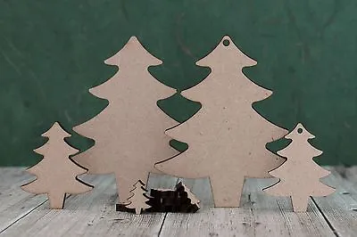 Mdf Wooden Christmas Tree Shapes Blanks For Christmas Decoration Crafts -3mm • £3.62