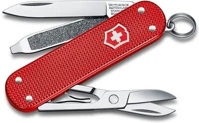 New Swiss Army 0.6221.201g Sweet Berry Red Alox Classic Victorinox Pocket Knife • $31.99