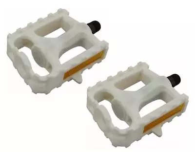 WHITE Bicycle M.T.B Pedals 861 9/16  BMX Lowrider Mountain Bike Beach Cruiser. • $9.49