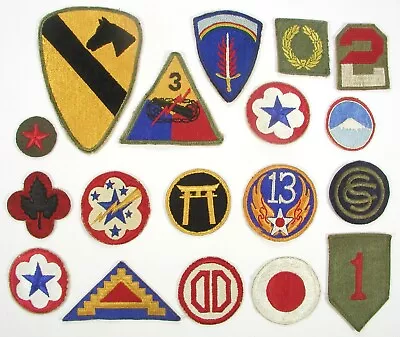 Assorted Vintage U.S. Military WWII Patches - Lot Of 18 - Good Condition • $15