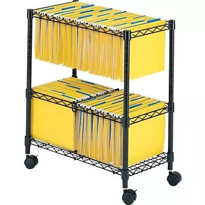 Safco® Two-Tier Rolling File Cart 25-3/4w X 14d X 29-3/4h Black (SAF5278BL) • $206.47