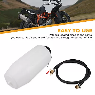 Universal Motorcycle 4L Auxiliary Fuel Tank Gas Container Tuning Bottle Tool • $38.99