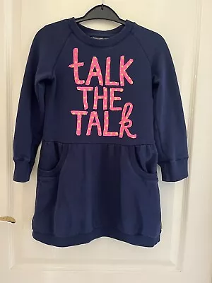 Oilily ~ Girls Navy Blue Talk The Talk Sweatshirt Dress ~ Age 6 Years • £4