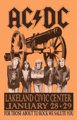 $22.99 • Buy AC/DC 1982 Concert POSTER HUGE 3x5 Ft Fabric Tapestry Banner NEW
