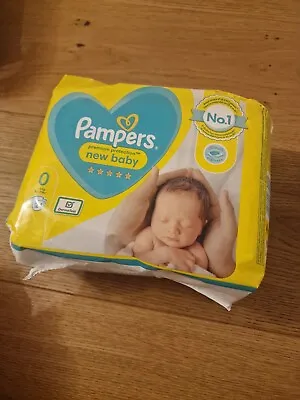 £15 • Buy Pampers Premium Protection New Baby Size 0 Nappies Newborn First Size 24 Pack