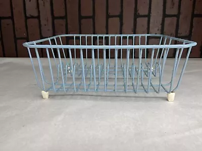 Vintage Large Baby Blue Light  Coated Rubbermaid Dish Drainer Drying Rack EUC • $45