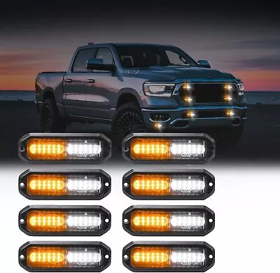 8 Strobe Light LED Warning Emergency Car Truck Safety Lights 22 Flashing Pattern • $60.96