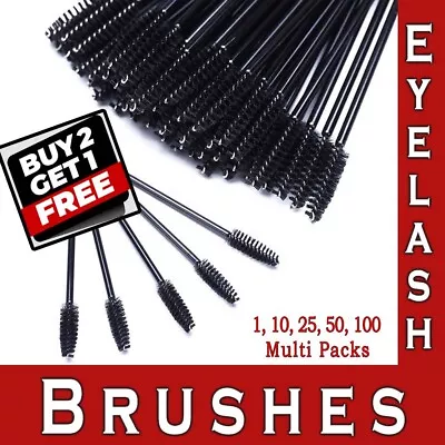 Mascara Wands Disposable Eyebrow Eyelash Brushes Lash Extension Applicator • £2.93