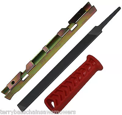 Chainsaw Chain Raker Depth Gauge Flat File & Handle Suitable CHINESE Chainsaws  • £10.99