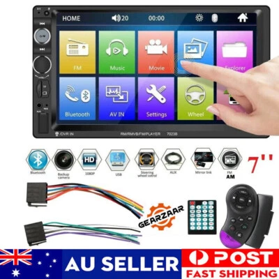 7  Double 2 DIN Head Unit Car Stereo MP5 Player Touch Screen BT Radio FM/USB/AUX • $38.48