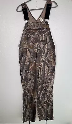 Vintage Liberty Overalls Men 32 Realtree Hardwoods Camo Hunting Outdoors Utility • $39.99