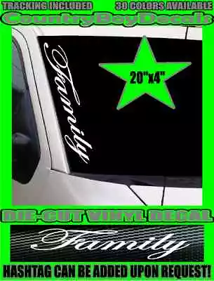 FAMILY Vertical Windshield Vinyl Decal Sticker Truck Car Diesel Boost Turbo  • $11.99