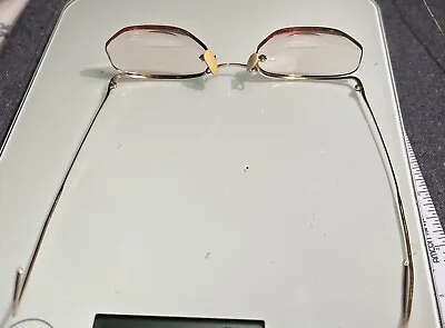 One Pair Antq Harry Truman Half-rim Eye Glasses GF Frame 1/10 12k. Vintage 1930s • $19