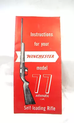 Vintage Winchester Rifle Model 77 Automatic (Clip) Original Instruction Manual • $15