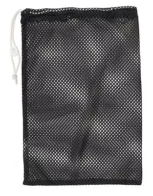 New Champion 12 X18  Mesh Ball Laundry Gear Drawstring Bag Cord Lock ID Black • $6.99