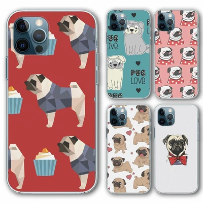 £6.95 • Buy Case For Apple IPhone 12 & 12 Pro Silicone Cover Pug Group 3