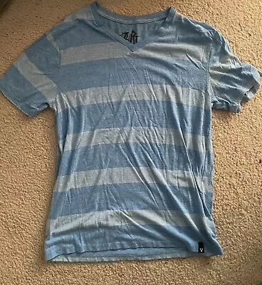 Vurt V Neck T Shirt Mens Large Blue/Light Blue Striped • $4.50