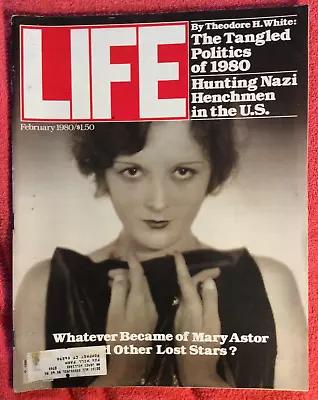 Life February 1980 Mary Astor Hunting Nazis Stenmark Cheryl Tiegs Gaddafi Libya • $10.50