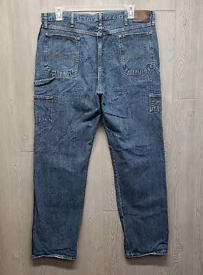 Magellan Jeans Mens 38x34 Carpenter Pants Classic Work Denim Utility Cargo  • $24.98