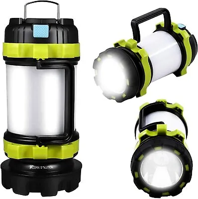 Portable LED Camping Torch Rechargeable Lantern Night Light Tent Lamp Power Bank • £13.53