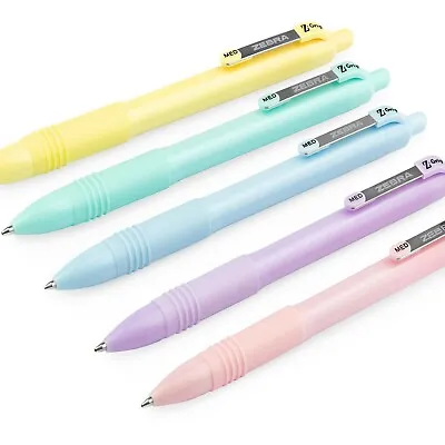 Zebra Z-Grip Smooth Ballpoint Pen - 1.0mm - Black Ink - Pastel Barrel - 5 Pack • £6.99