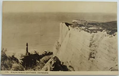 Beachy Head & Lighthouse Eastbourne  Sepia Postcard - Unposted • £2.20