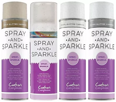 125ml Sparkling Glitzy Gloss Varnish Spray With Ultra Fine Glitter For Art Craft • £9.99