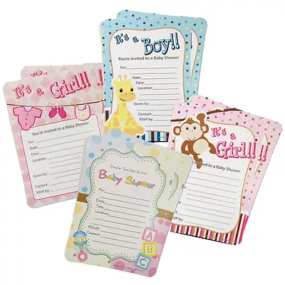 Baby Shower Card Invitations Envelope 7-Inches 12-Piece • $9.95