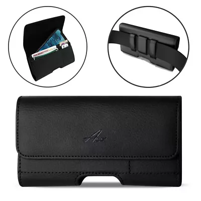 Leather Belt Clip Case Card Slot Holster For Phones FITTED W/ Otterbox Symmetry • $9.98