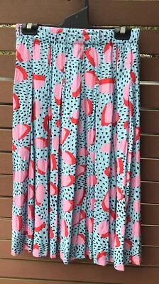 $39 • Buy Gorman Print Skirt Elastic Waist Size 8