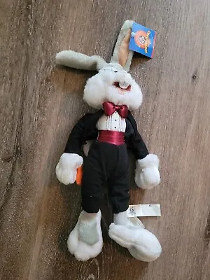 Vintage 1998 Bugs Bunny Tuxedo Suit Carrot Plush Looney Tunes Warner Bro 16  NWT • $23.97
