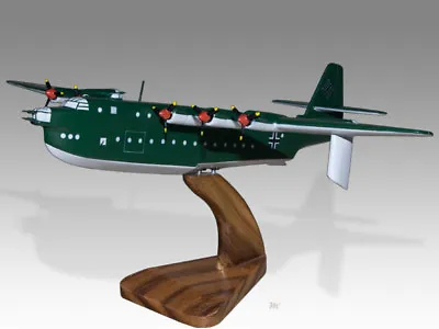 Blohm & Voss BV 238 Solid Mahogany Kiln Dried Wood Airplane Desktop Model • $198.59