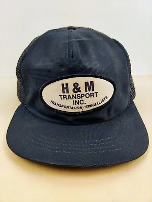 Vintage USA MADE H&M Inc Transportation Specialist Patch Trucker Hat Snapback • $15