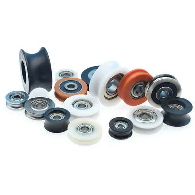 $6.07 • Buy Nylon Pulley Wheel Sealed U/V Metal Grooved Ball Bearings Wire Rope Guide Roller