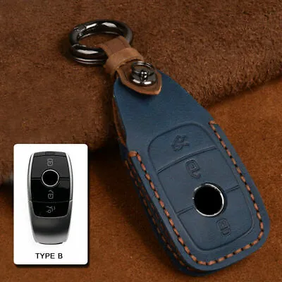 Leather Car Remote Key Cover Case Fob Keychain Holder Shell For Mercedes-Benz  • $16.90