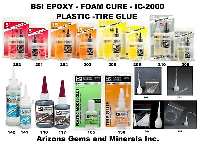 Bsi Epoxy - Foam Cure - Ic 2000 - Plastic Cure - Tire Glue - Extender Tips • $14.96
