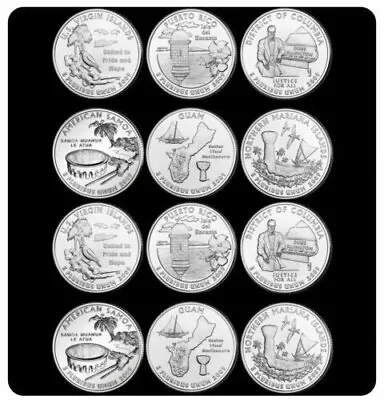 2009 DISTRICT OF COLUMBIA & US TERRITORIES QUARTER SET P+D 12 BU Quarters! • $16.75