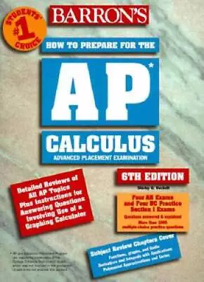 Barrons Ap Calculus Advanced Placement Examination: Review Of Calculus A - GOOD • $5.61