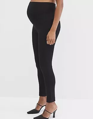 Motherhood Maternity Womens Secret Fit Belly Ankle Skinny Pants Black Large • $7.99