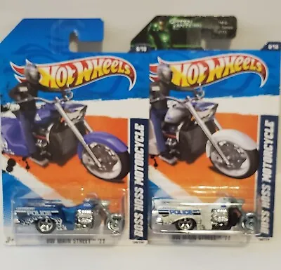 $12 • Buy Pair Of 2011 Hot Wheels  Boss Hoss Police Trike Motorcycles With V8 Engines
