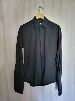 Versace City Collection Black French Cuffed Shirt Mens Size 16 • $100