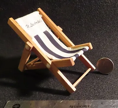 Ft. Lauderdale Sling Back Beach Chair Pool Cabana AS IS 1:12 MIniature FN2535 • $3