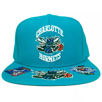 Mitchell & Ness Charlotte Hornets NBA Snapback Hat 3D Logo Teal Cap NWT • $32.99