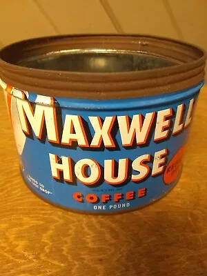 Vintage Maxwell House Coffee Tin Can *No Lid* • $22