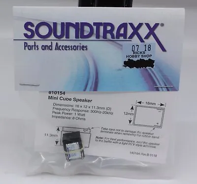 SoundTraxx 810154 Mini Cube Speaker/Baffle 15x12x11 Mm. • $12.76